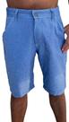 Bermuda Masculina Sarja de Linho Azul até o N.º 54 - PLUS