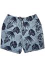 Bermuda Masculina Tactel Estampada HF - Azul e Cinza - Casual - Verão