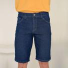 Bermuda Masculina Tradicional Com Jeans Azul Rústico