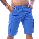 Bermuda Masculino Cargo Azul Lisa Premium Super Barata - Icari Fashion