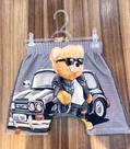 Bermuda Menino Bebê YohLord Rock Urso