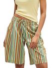 Bermuda MISSACTIVER Stripe, verde na altura do joelho, para mulheres