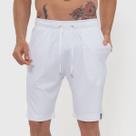 Bermuda Moletom C/ Bolso Chapado Branco