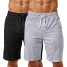 Bermuda Moletom Masculina Bolsos Lisa Cordão Ajustável Kit 2