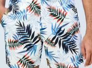 Bermuda Ogochi Boxer Tactel Branco Tropical: