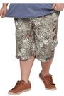 Bermuda Plus Size Moletom Estampada com Cós Elástico - HF