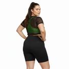 Bermuda Preta Feminina Fitness Cós Alto Tecido Reforçado Suplex Plus Size Ideal Para o Seu Dia A DIa
