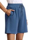 Bermuda Quenteen Girls, casual de verão, algodão, azul Bermuda Quenteen Girls, casual de verão, algodão, azul