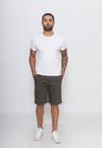 Bermuda Sarja 7869 Marrom Tecido Liocel Com Elastano