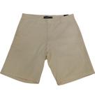 Bermuda Sarja Algodão Masculina Maw Way Sem Cordão cor Creme Bermuda Sarja Algodão Masculina Maw Way Sem Cordão cor Creme