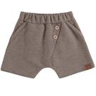 Bermuda saruel jeans fleece com botão
