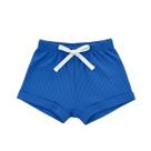 Bermuda Short Curto Tapa Fraldas Canelado Light Bebê Básico Baby Liso