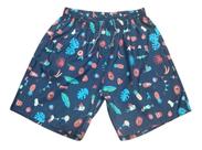 Bermuda Short Mauricinho Praia Estampa Flor 2 Bolsos Lat 386