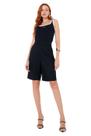 Bermuda Sommer Linho Alfaiataria Preto