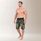 Bermuda Surf Masculina Estampa Flor Terra Preto