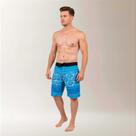 Bermuda Surf Masculina Estampa Flower Line Azul