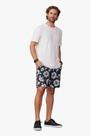 Bermuda Tactel Masculina Estampada Six One Folhagem Branco Comfort