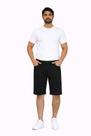 Bermuda Tradicional em Sarja Preta Muito Mais Veste Até 56 Bermuda Tradicional em Sarja Preta Muito Mais Veste Até 56