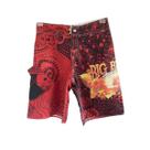 Bermuda Vermelha Estampada Big Beach