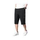Bermudas Cargo Masculinas De Algodão Para O Verão Com Bolso Com Zíper E Cintura Elástica Para