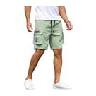 Bermudas Cargo Masculinas Multicoloridas Com Cordão, Calças Casuais De Verão Em Cores Sólidas Com