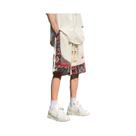 Bermudas Casuais Masculinas Com Bordado Étnico Para Verão, Praia E Atividades Ao Ar Livre Com Cordão