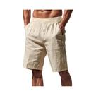 Bermudas De Praia Masculinas De Algodão E Linho Respiráveis Para O Verão, Em Cores Sólidas, Roupas Bermudas De Praia Masculinas De Algodão E Linho Respiráveis Para O Verão, Em Cores Sólidas, Roupas