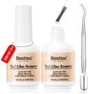 Besouros removedores de cola para unhas, 2 unidades de 20 mL com empurrador de cutículas