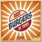 Best burgers - quadro retrô Best burgers - quadro retrô