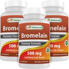 Best Naturals Bromelina 500mg 360 Comprimidos Kit com 3