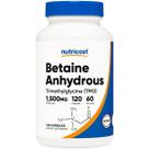 Betaína Anidra 1500mg 120 Caps Nutricost