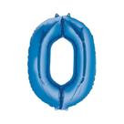 Bexiga Balão Metalizado 16 Polegadas 40cm Azul Número 0