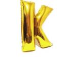 Bexiga Balão Metalizado 16 Polegadas 40cm Dourado Letra K Bexiga Balão Metalizado 16 Polegadas 40cm Dourado Letra K