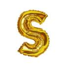 Bexiga Balão Metalizado 16 Polegadas 40cm Dourado Letra S Bexiga Balão Metalizado 16 Polegadas 40cm Dourado Letra S