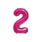 Bexiga Balão Metalizado 30 Polegadas 75cm Rosa Número 2