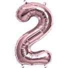 Bexiga Balão Metalizado 30 Polegadas 75cm Rosé Gold Número 2