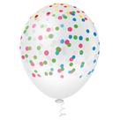 Bexiga Fantasia Confete 10" Clear Pic Pic 25 Unidades