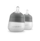 Biberón de Silicona Nanobébé Flexy 150 ml Paquete de 2 Gris