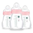 Biberón de Vidrio MAM para Bebé 180 ml Flujo Lento Libre de BPA Paquete de 3
