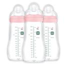 Biberón de Vidrio MAM para Bebé 260 ml Flujo Medio Libre de BPA Paquete de 3
