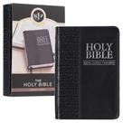 Bible Christian Art Publishers KJV Mini Pocket em couro preto
