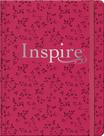 Bible Tyndale Inspire NLT, capa dura, peônia rosa semelhante a couro