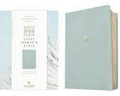 Bible Tyndale NLT Couro azul celeste para todas as mulheres com filamento