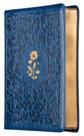 Bíblia Acf Com Espaço Para Anotações, Couro-Soft Azul Com Flores Em Baixo Relevo, Leitura Perfeita