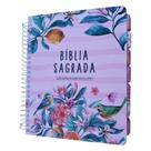 Bíblia Anote NVI Primavera rosa com abas adesivas coladas