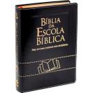 Bíblia da escola bíblica capa de luxo azul nova almeida atualizada