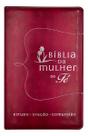 Bíblia da Mulher de Fé, NVI, Couro Soft, Vermelho