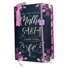 Bíblia da Mulher Sábia de Estudos 100% Glitter Preta com Abas adesivas + Elástico + Marca páginas