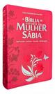 Bíblia de estudo da mulher sábia capa de luxo pink com índice