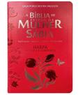 Bíblia de estudo da mulher sábia capa de luxo pink com índice full color